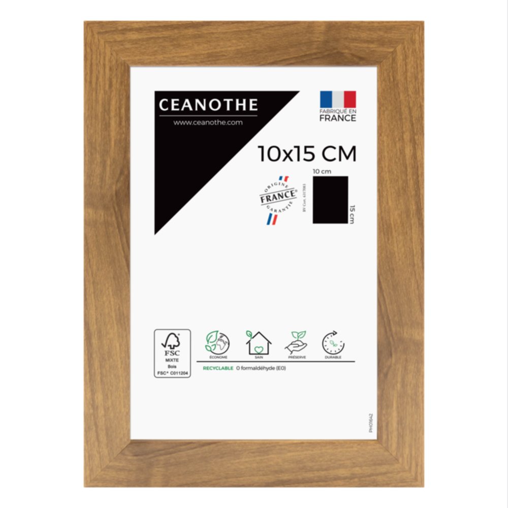 Cadre photo Precious noyer 10x15cm - CEANOTHE