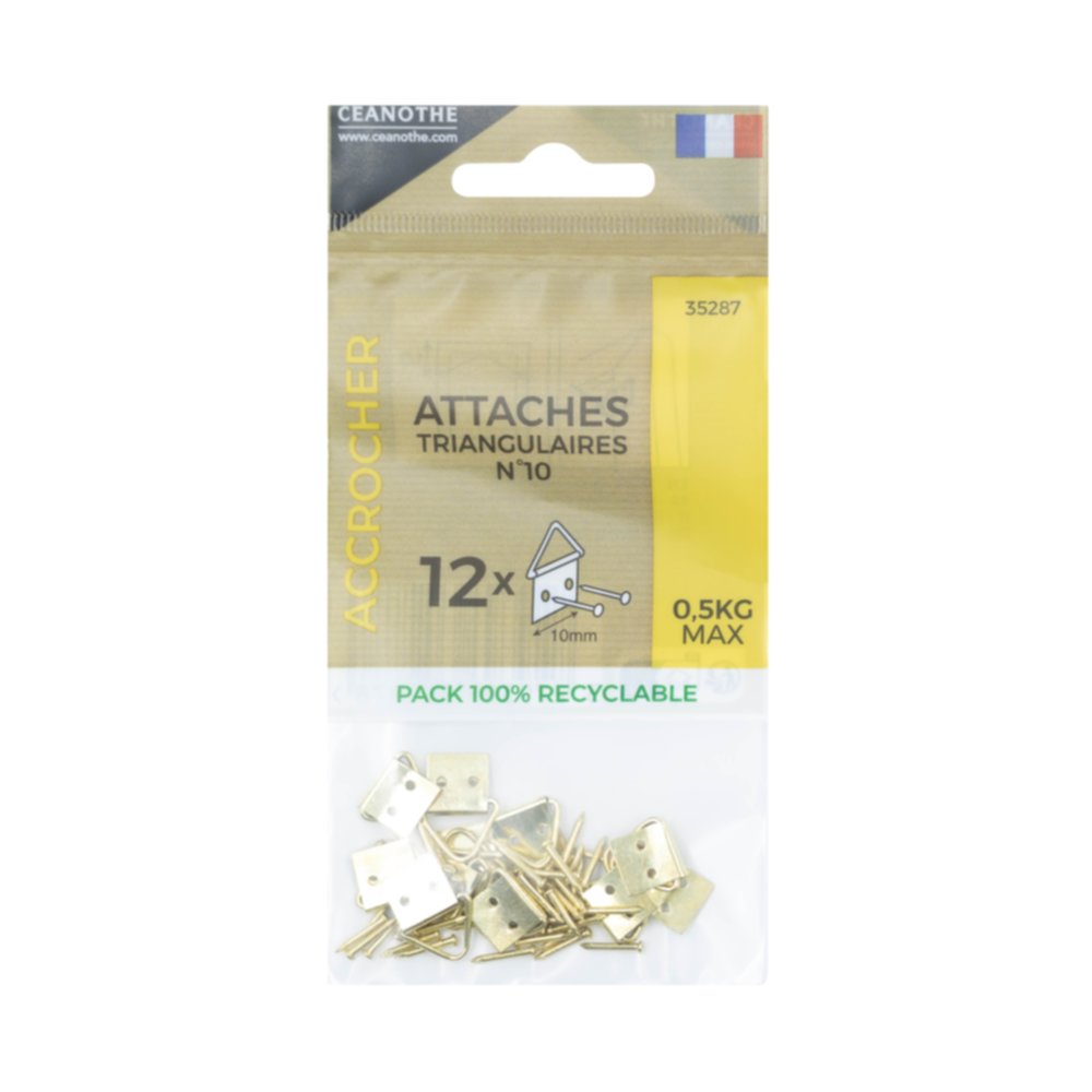 Sachet 12 attaches triangulaires n°10 - CEANOTHE