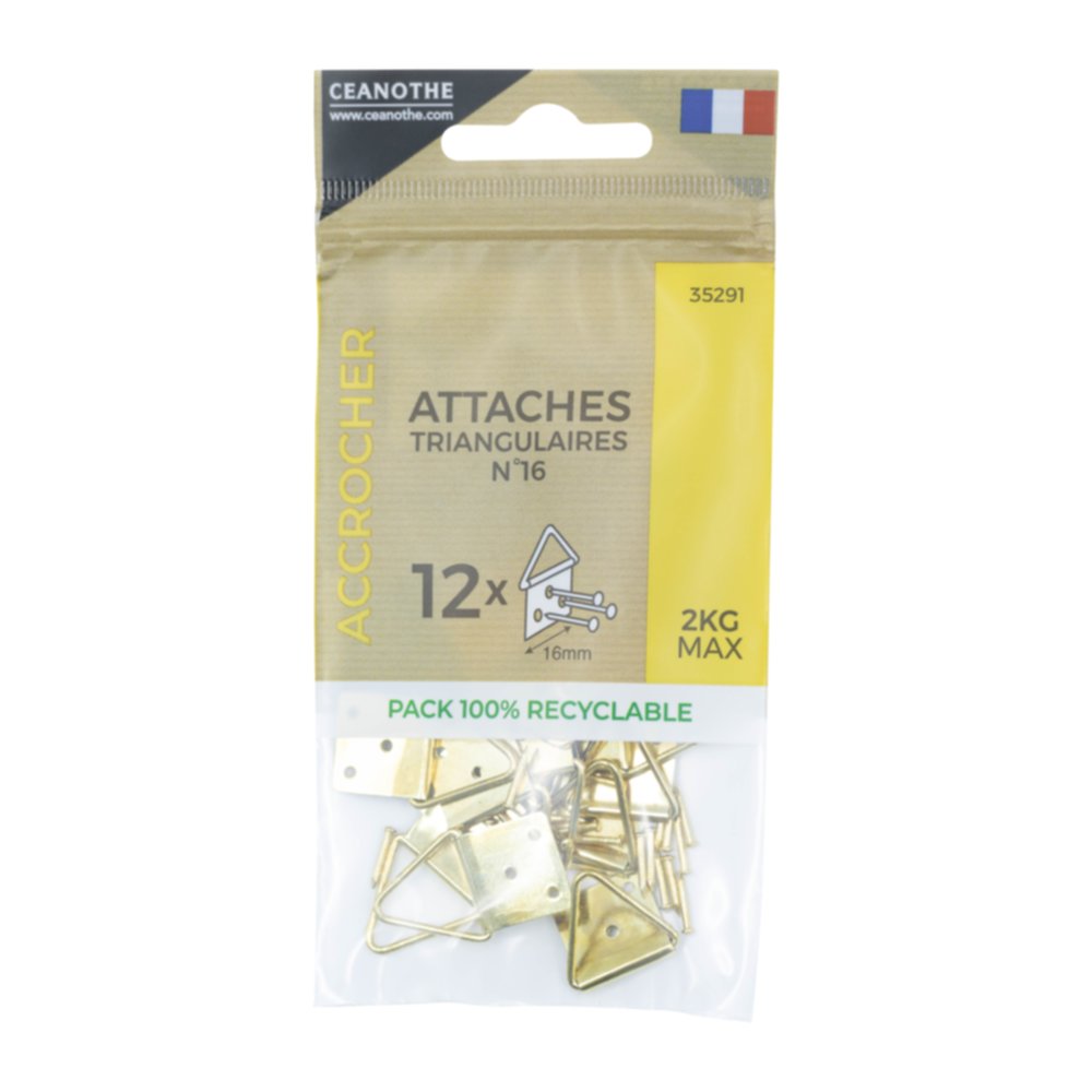 Sachet 12 attaches triangulaires n°16 - CEANOTHE