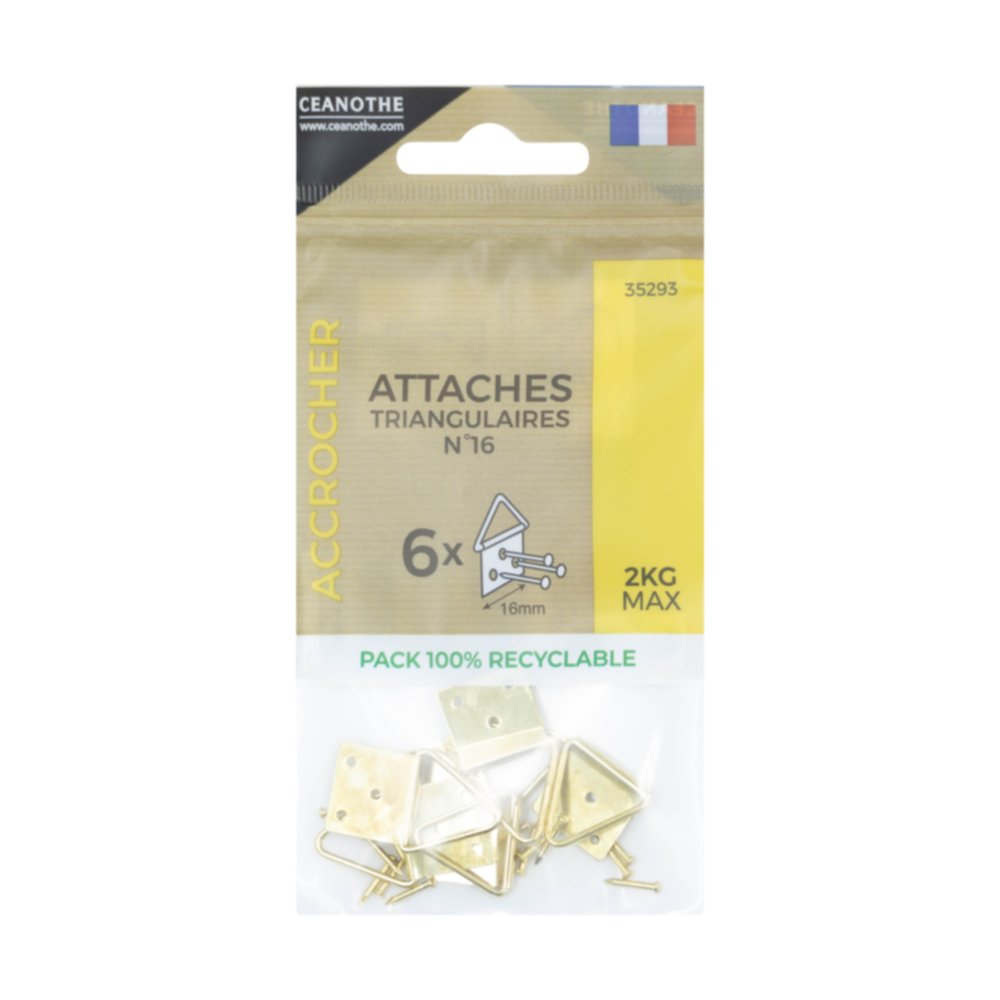 Sachet 6 attaches triangulaires n°16 - CEANOTHE