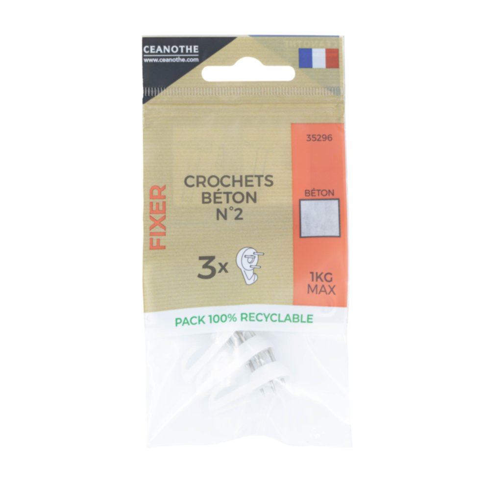 Sachet 3 crochets beton n° 2 - CEANOTHE