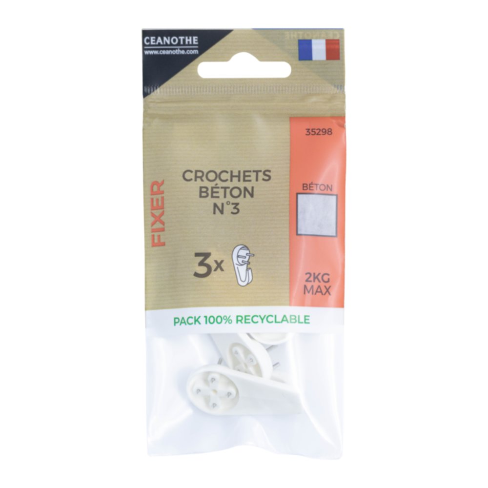 Sachet 3 crochets beton n°3 - CEANOTHE