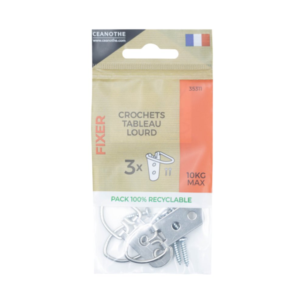 Sachet 3 crochets tableau lourd - CEANOTHE