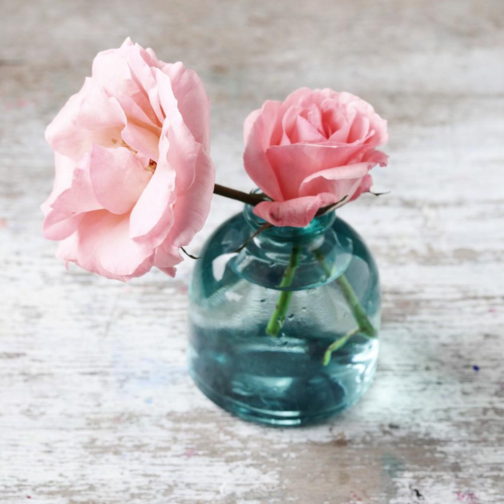 Toile Roses dans Vase 30x30cm