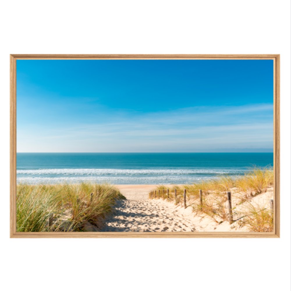 Tableau mural encadré Art Gallery plage dunes 65x97cm 