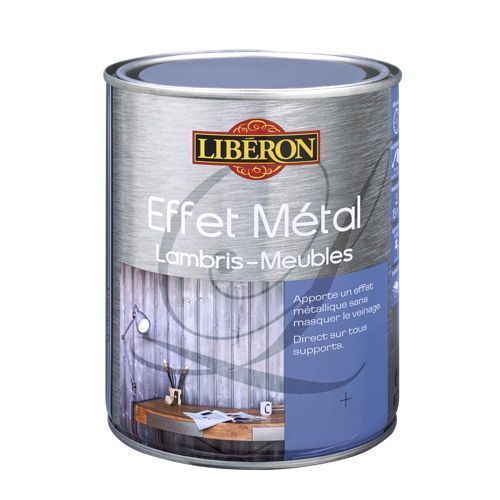 Effet métal lambris et meubles Liberon aluminium satin 1L