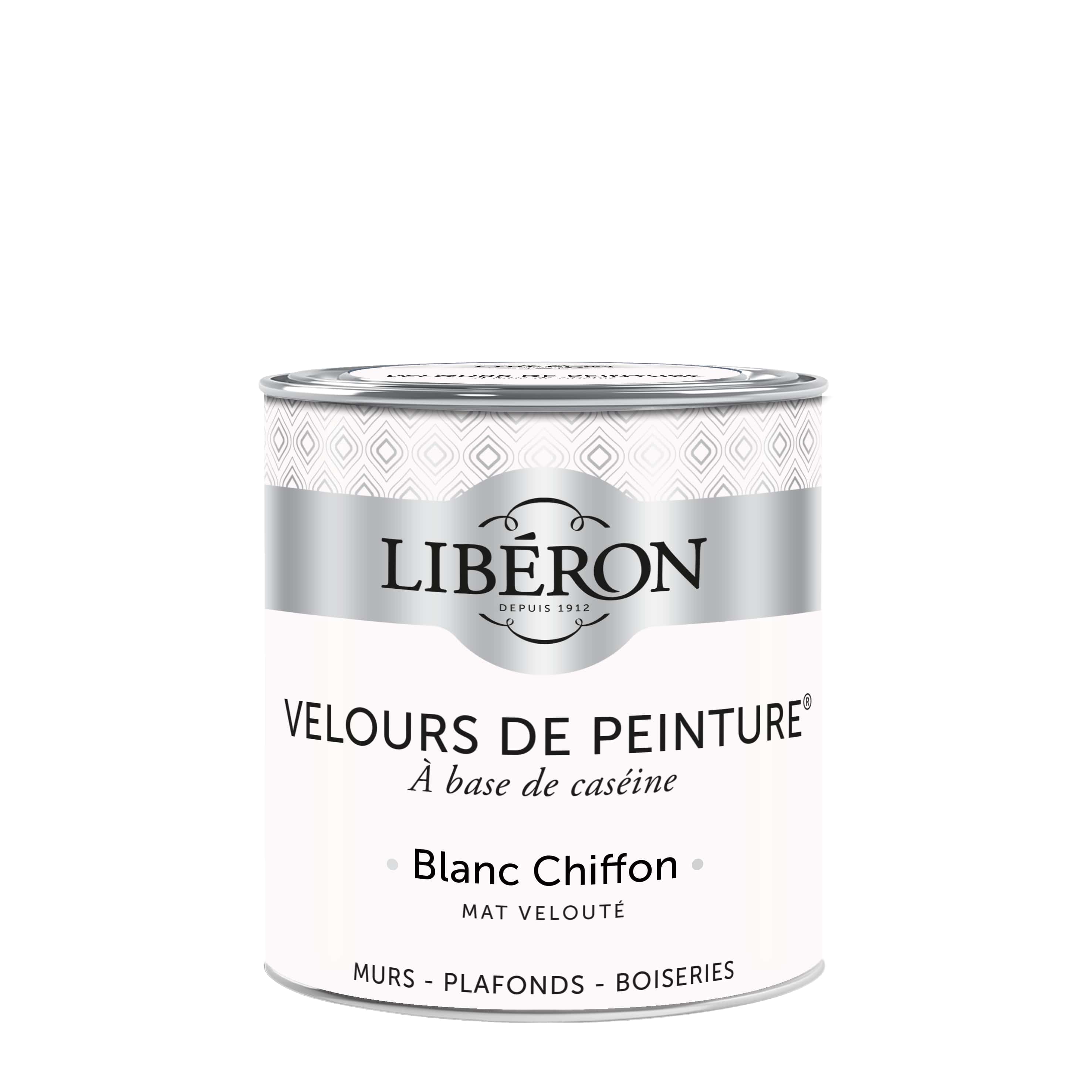 Peinture Murale Velours blanc Chiffon 0,5L - LIBERON