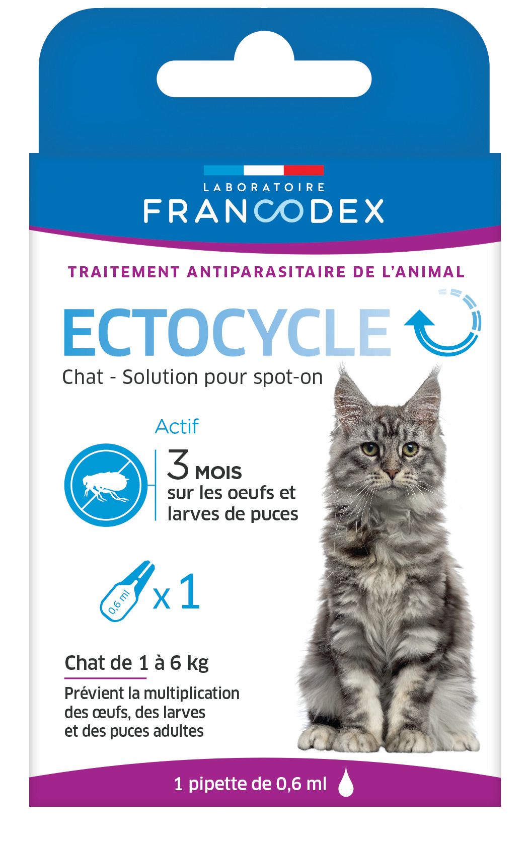 Pipette anti-puce chat 3 mois