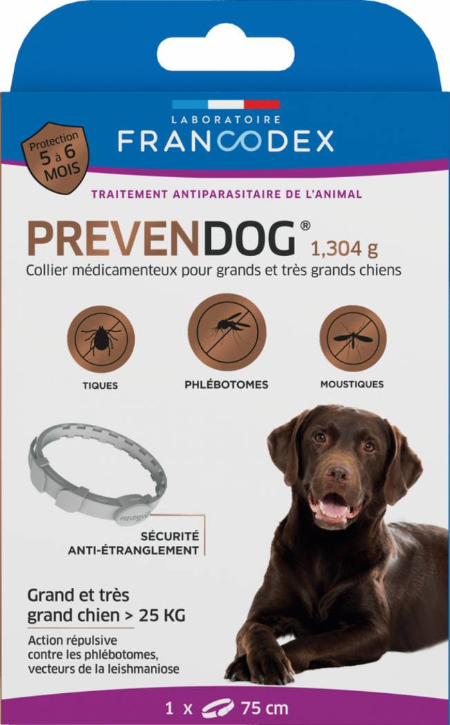 Collier  grand et très grand chien + de 25kg Prevendog 