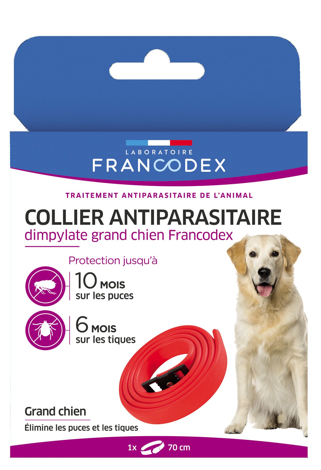 Collier insecticide chien 8 mois puce 6 mois tique