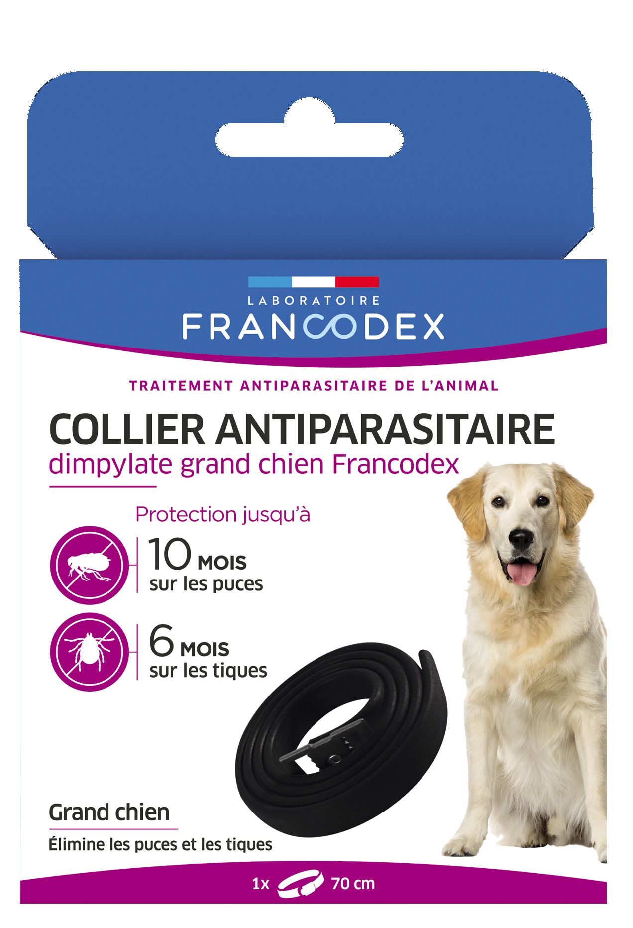 Collier insecticide chien 8 mois puce 6 mois tique