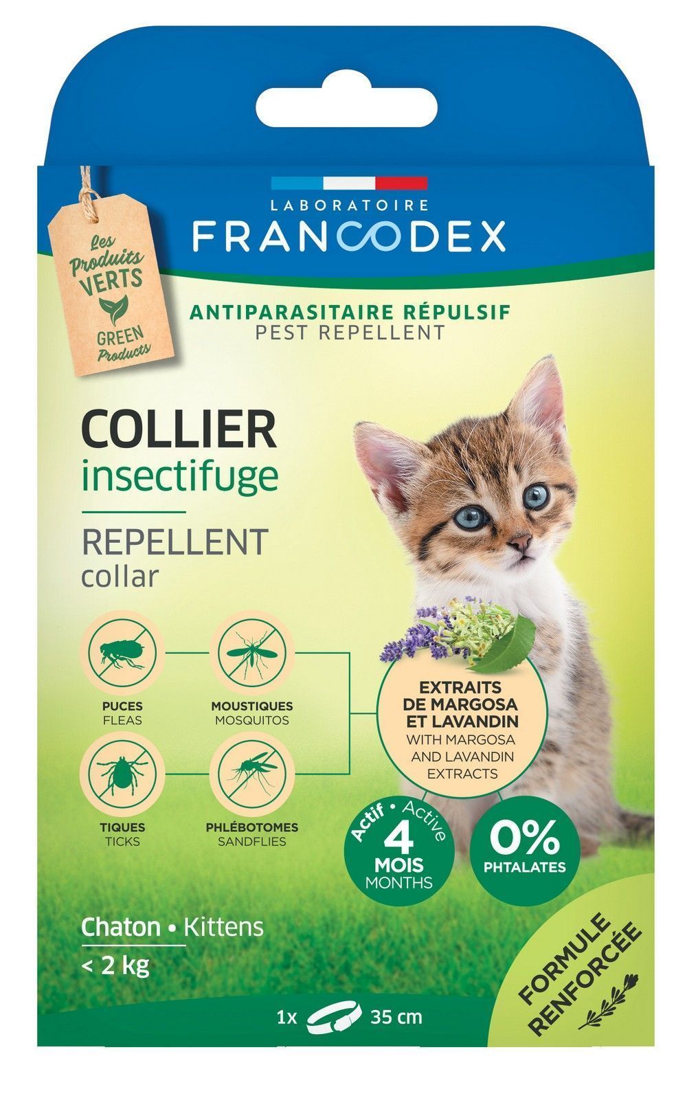 Collier antiparasitaire insectifuge chaton