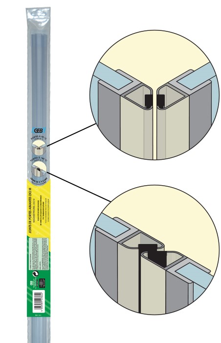 Etanchéité côtés porte douche aimantée