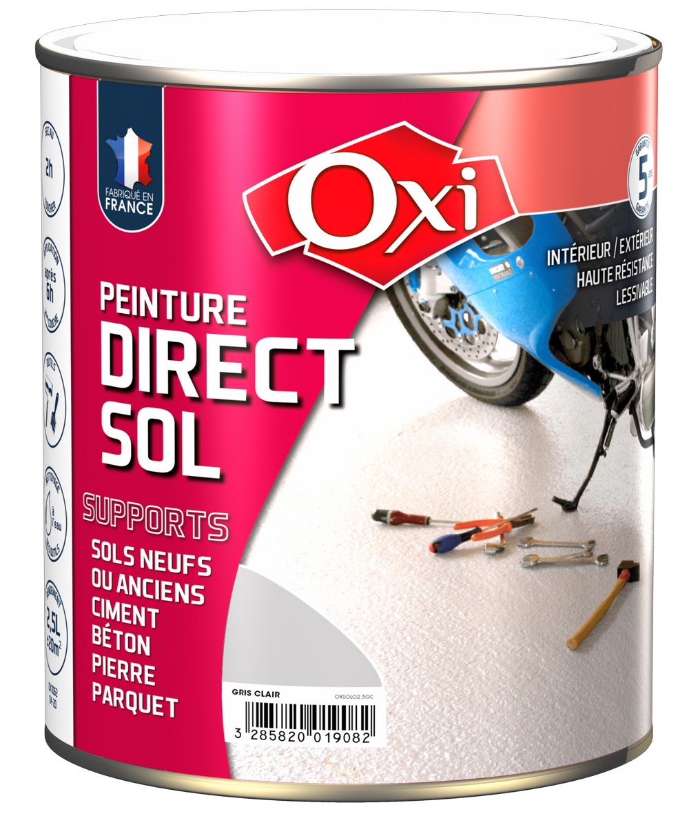 Peinture direct sol gris clair - 2,5L - OXI