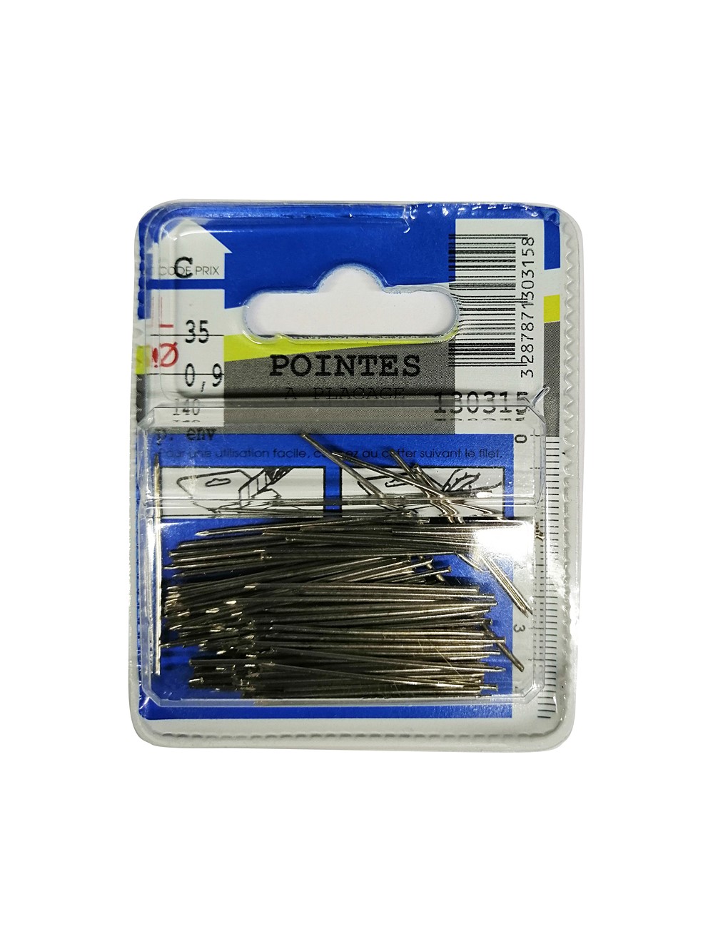 Pointes à placage L35 ø0,9mm - 140 pièces