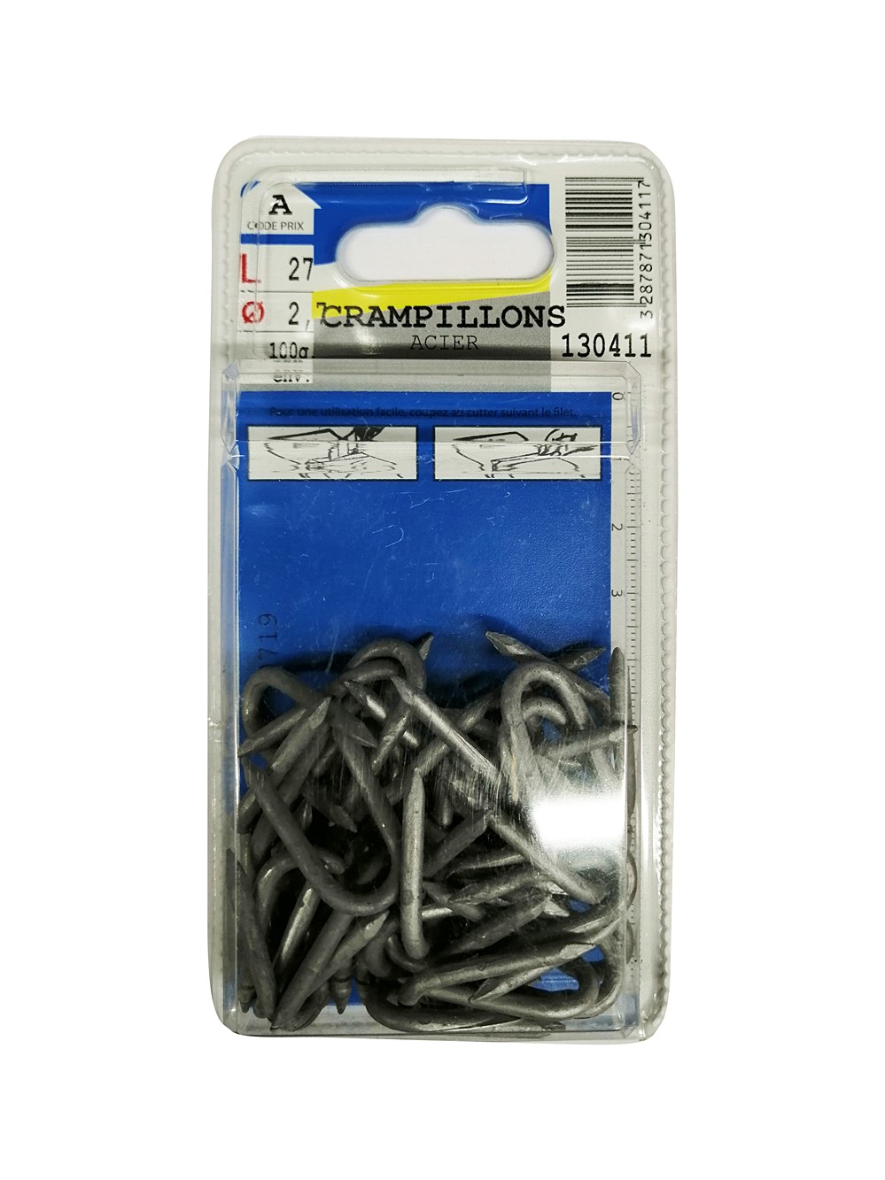 Crampillons acier 27x2,7mm 100g