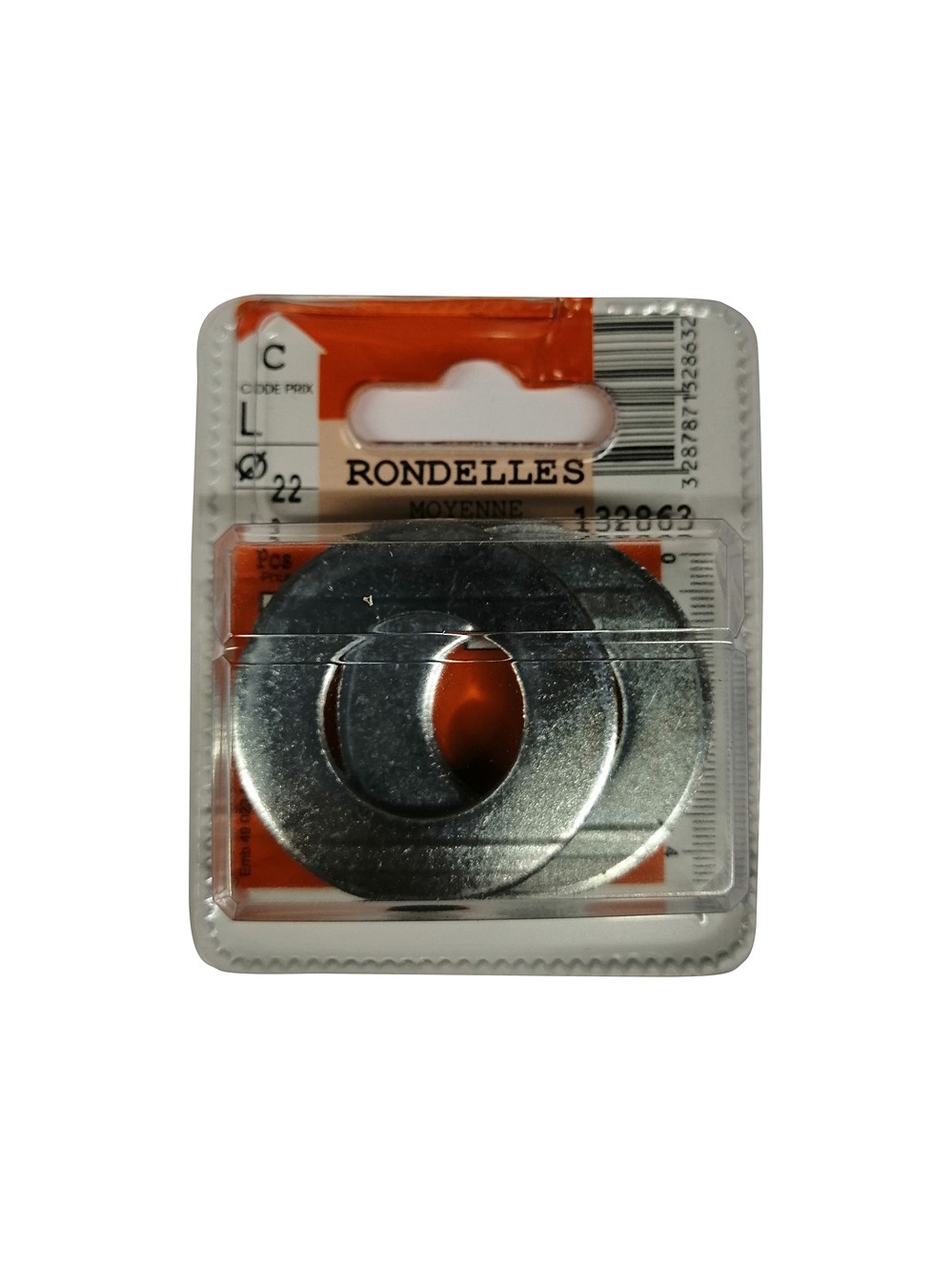 Rondelles moyenne acier zingué ø18mm - Les 3 pièces