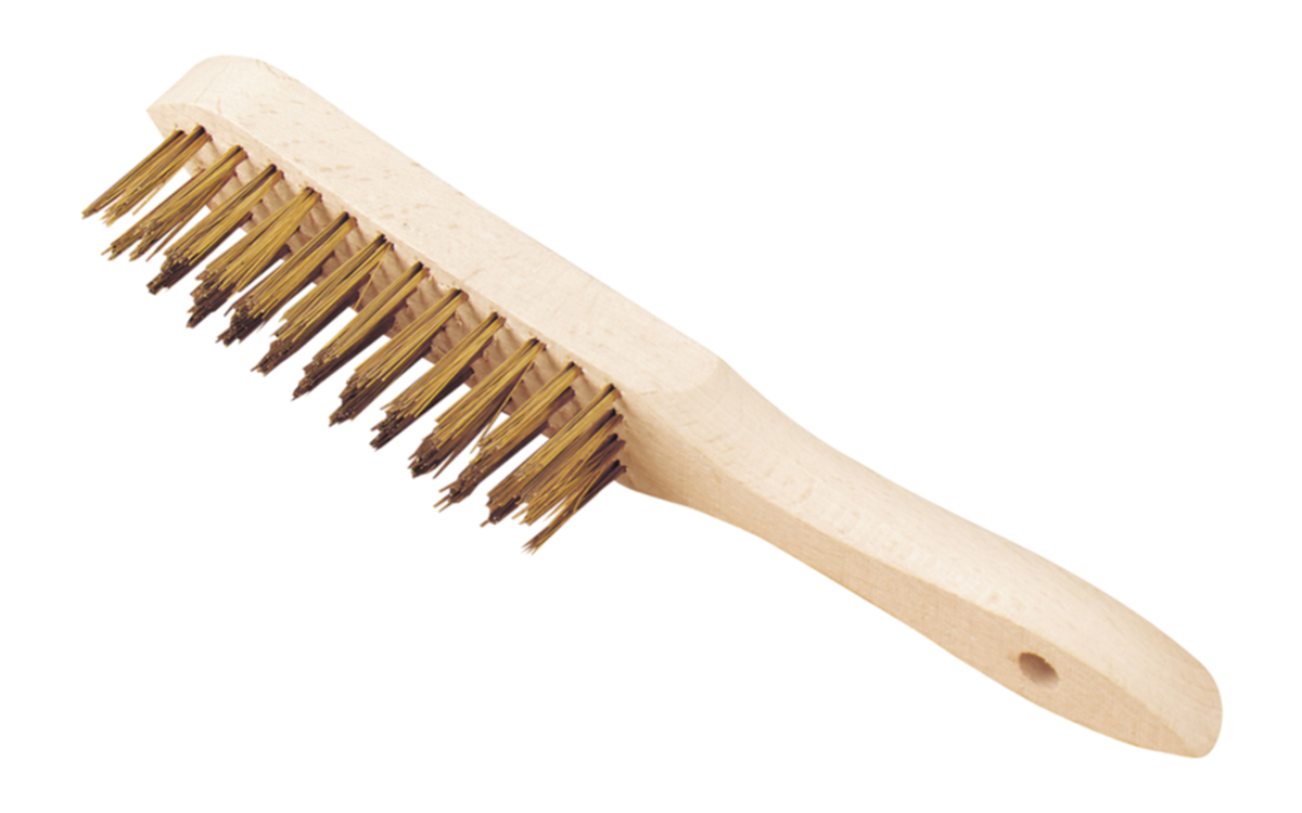 Brosse à manche Laitonné long 4 Rangs