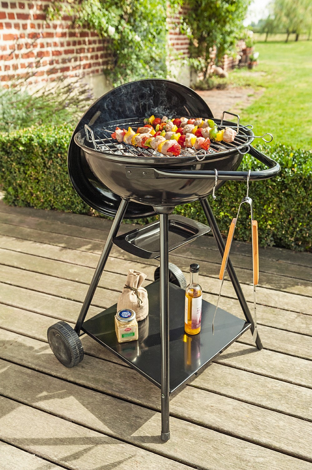 Barbecue charbon de bois Brigthon Acier Ø46cm 4-6 pers. - SOMAGIC