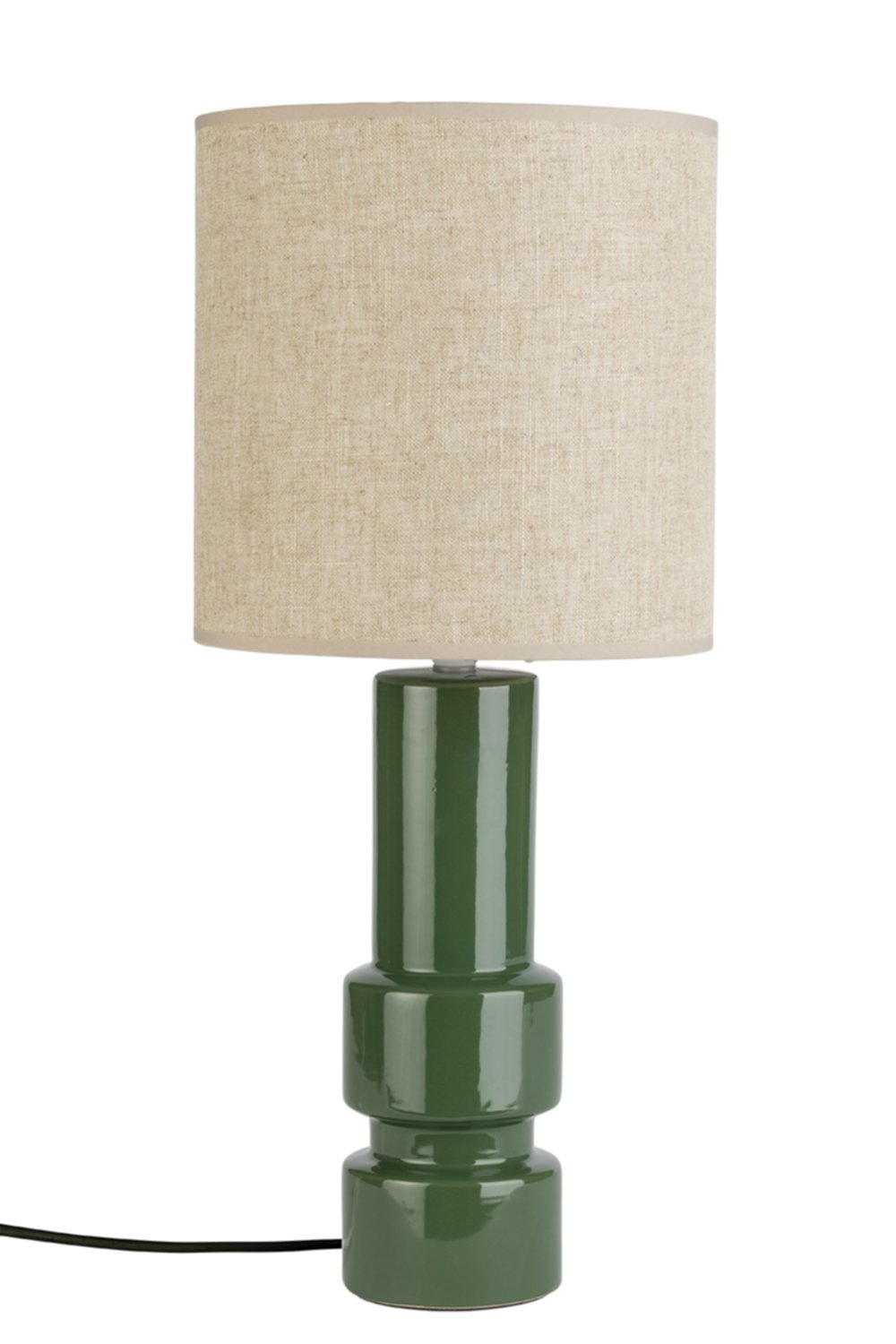 Lampe Sakia vert foncé Ø23x53cm E14 40W - MATHIAS