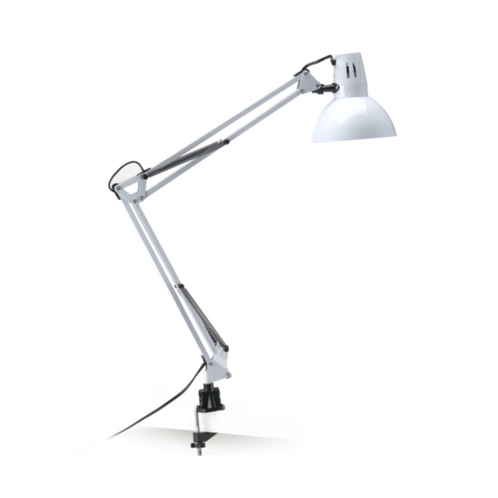 Lampe de bureau Architecte blanc 70x36x36cm 40W - MATHIAS