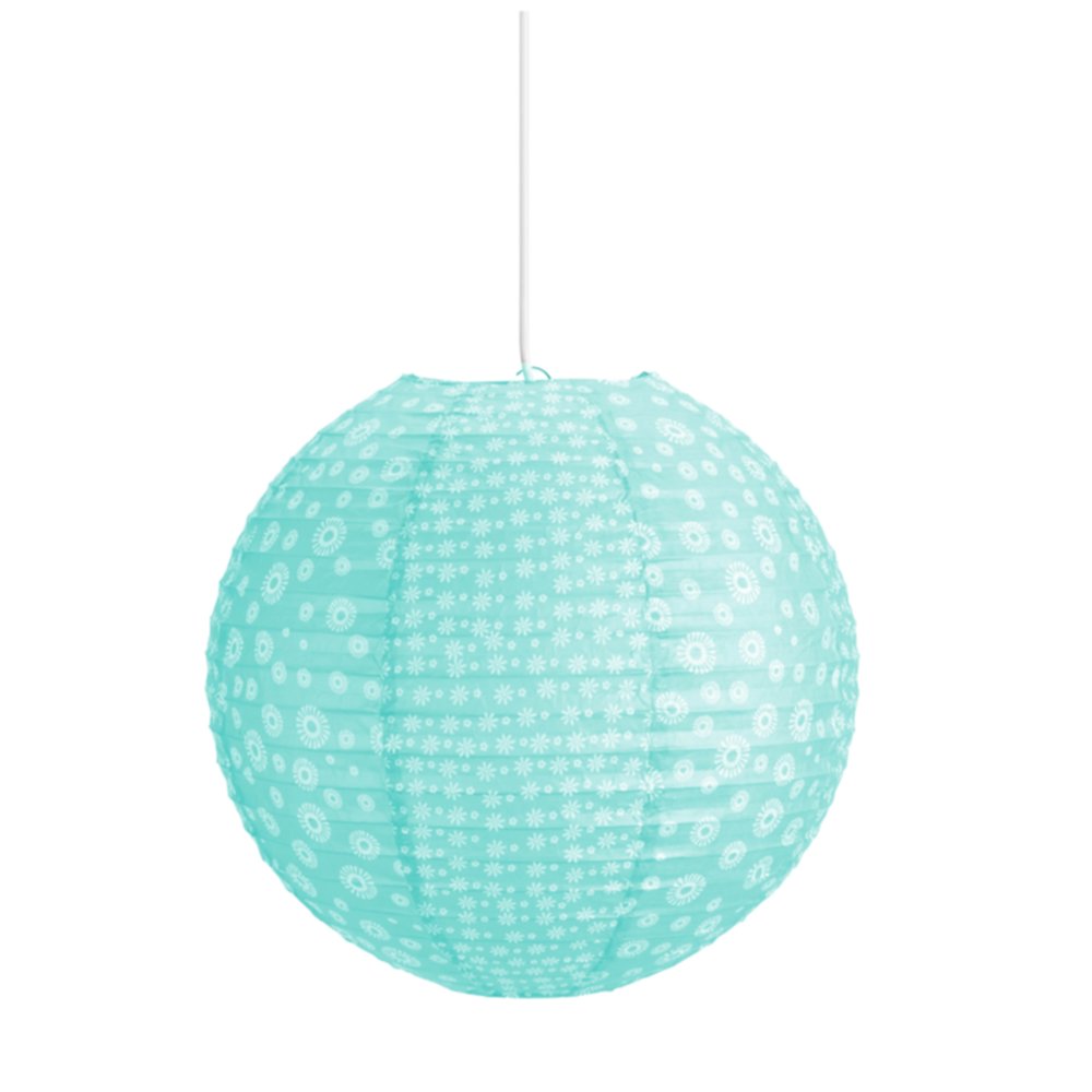 Boule papier adele turquoise d35