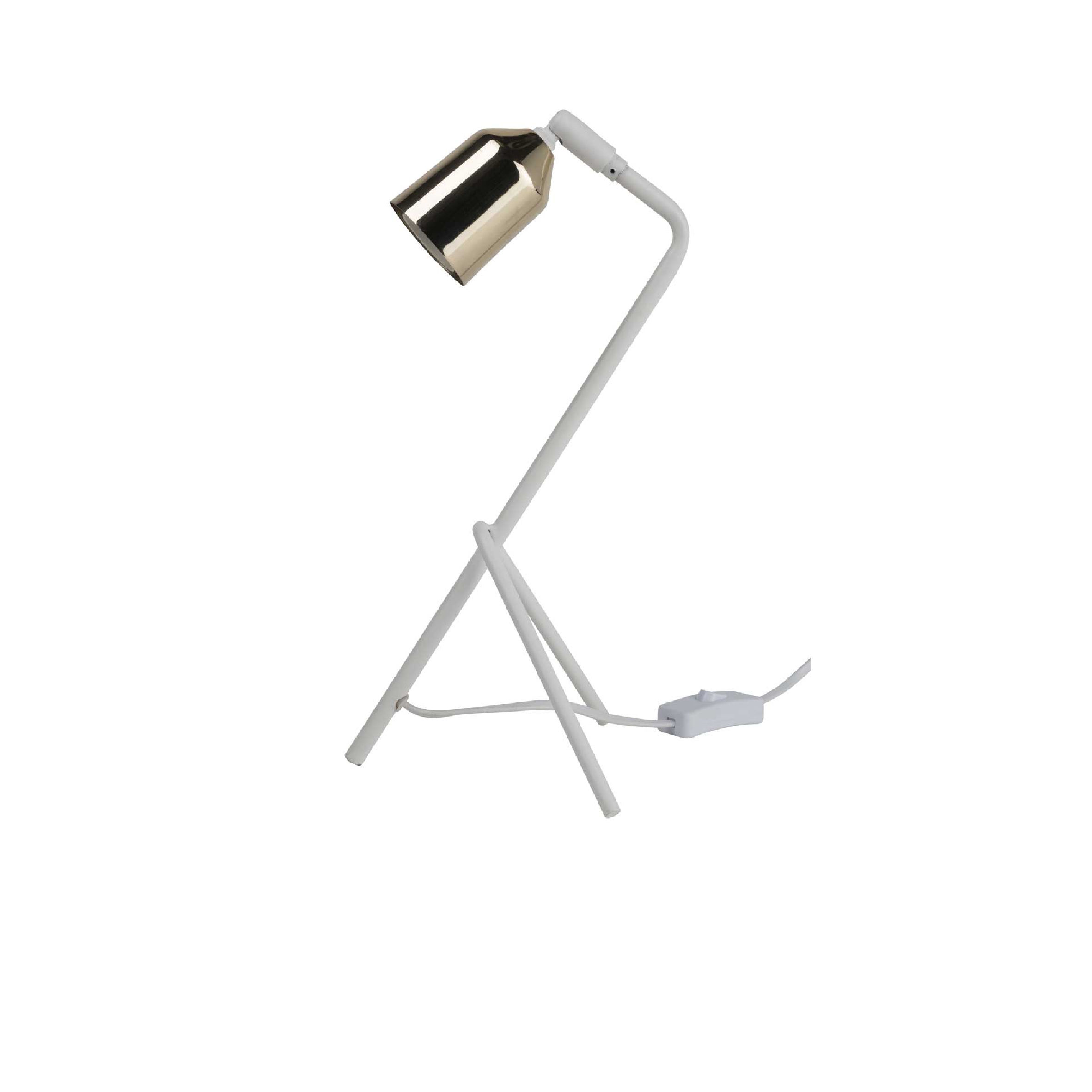 Lampe espar laiton/blanc l18 p20 h33 - MATHIAS