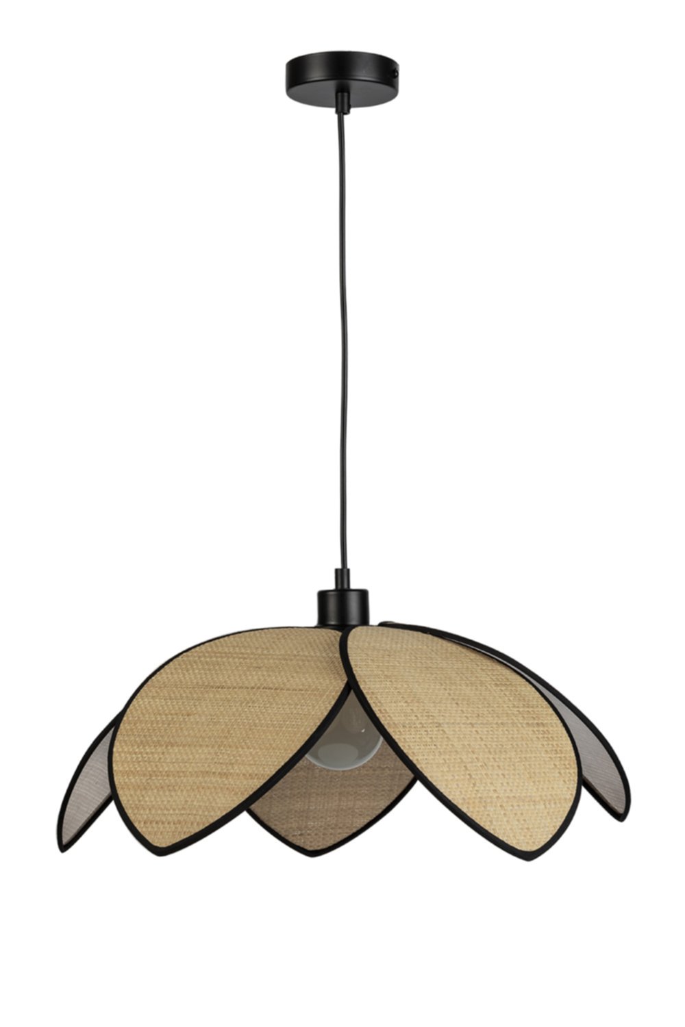 Suspension Corol naturel Ø50x30cm E27 60W - MATHIAS