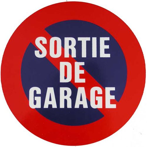 Plaque adhésive Sortie de garage