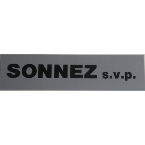 Plaque adhésive Sonnez SVP