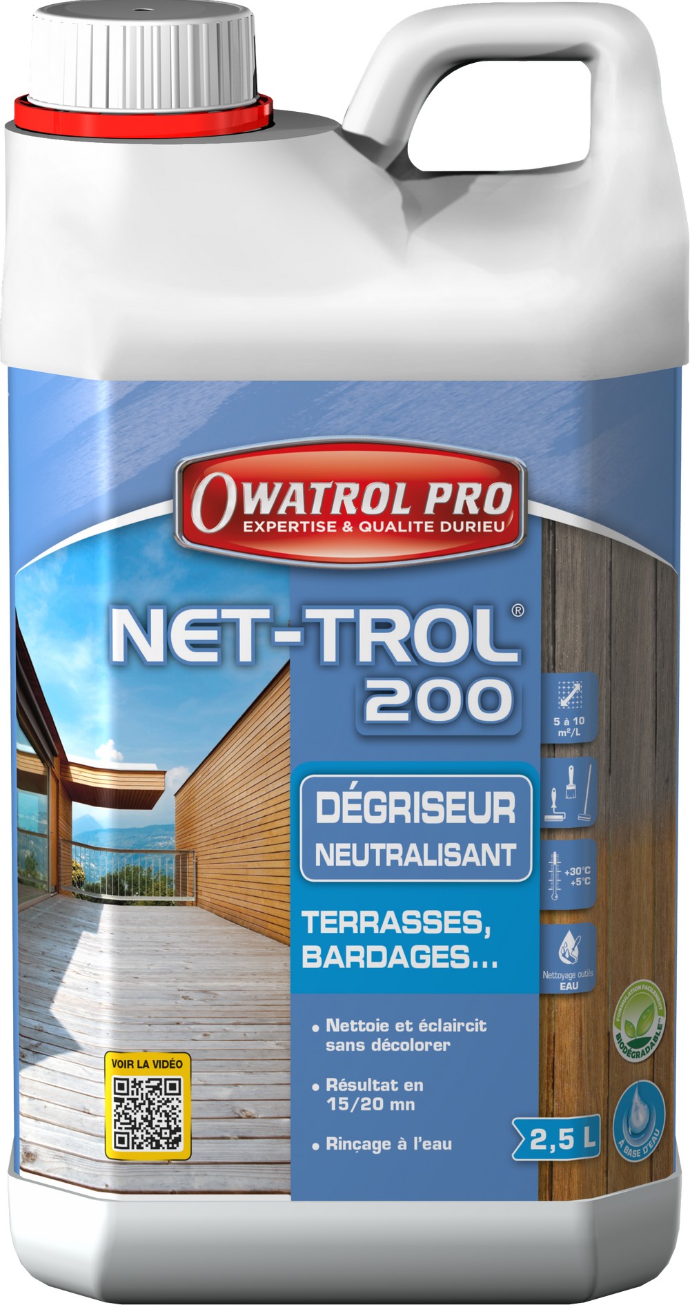 Dégriseur neutralisant Net-Trol 200 - 2,5L - OWALTROL