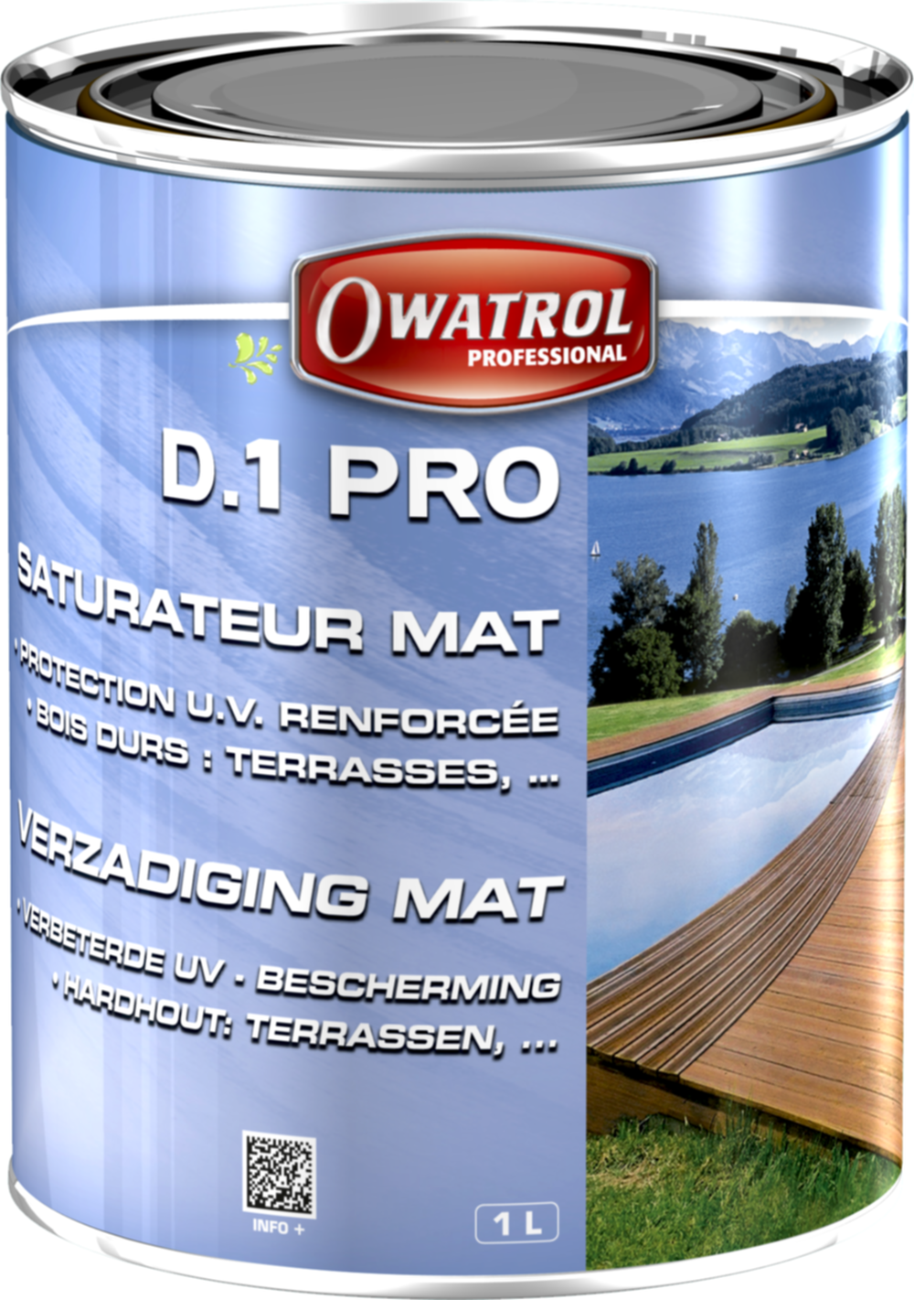 Saturateur pour bois tropicaux D1 Pro incolore 1 L - OWATROL