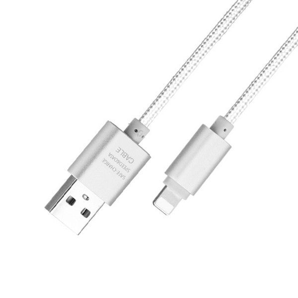 Cordon iphone lightning argent longueur 1m