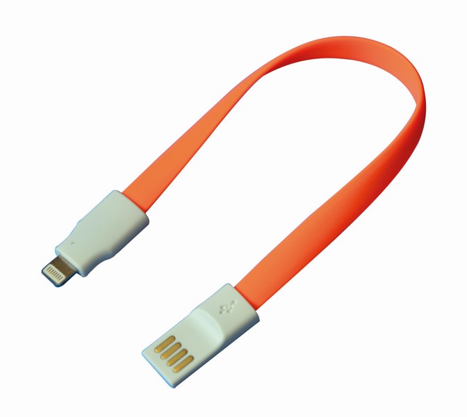 Cordon iphone lightning orange longueur 0,9m