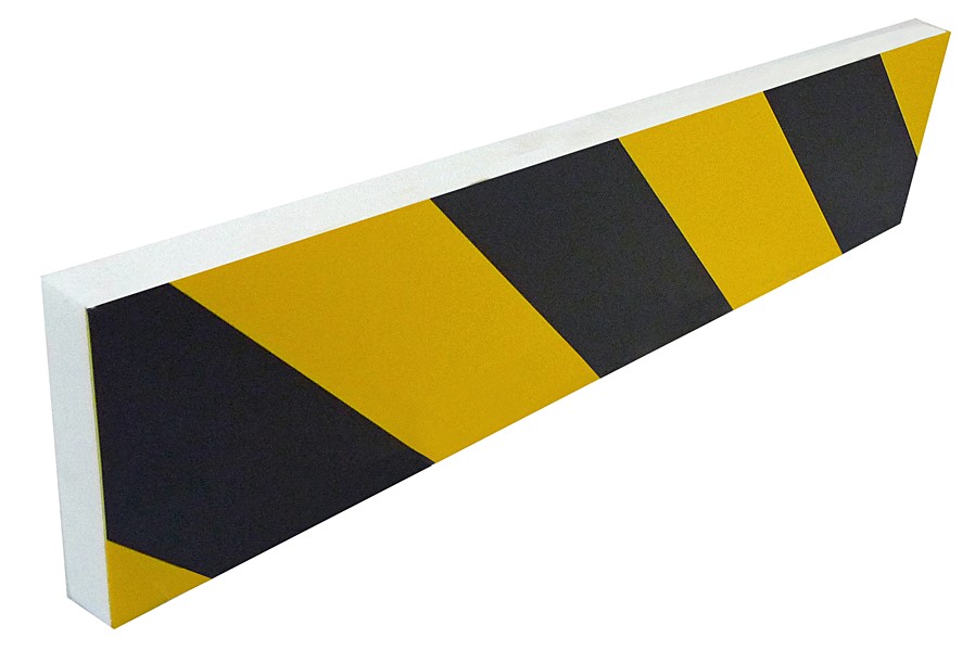 Protection droite rigide 80x350x15mmmousse noir/jaune x 2