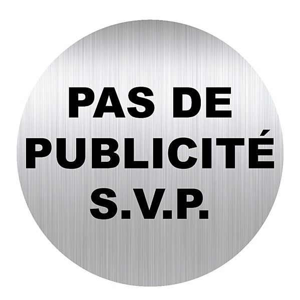 Panneau aluminium adhesif ø80mm pas de pub svp 