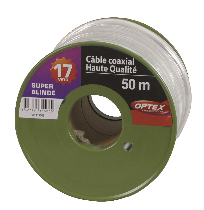 Câble coal blanc 17vatc 50 mètres - OPTEX 