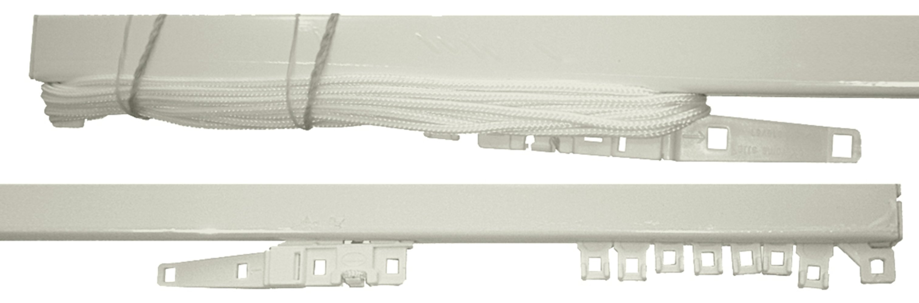 Tringle Cote Laque Blanc métal Ø24x16mm 1,8m