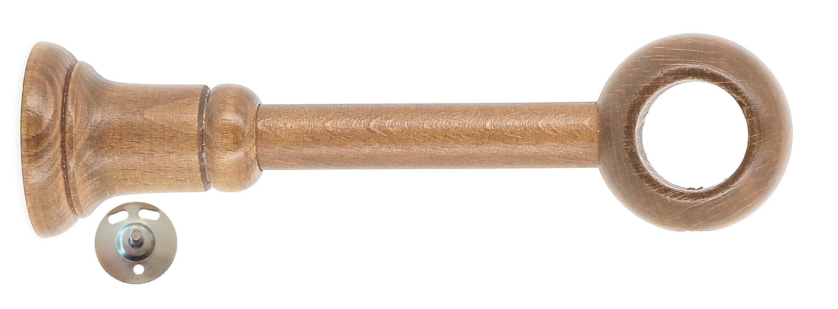 Support à œil long réglable platine métal bois classique ø 28mm chêne - MOBOIS