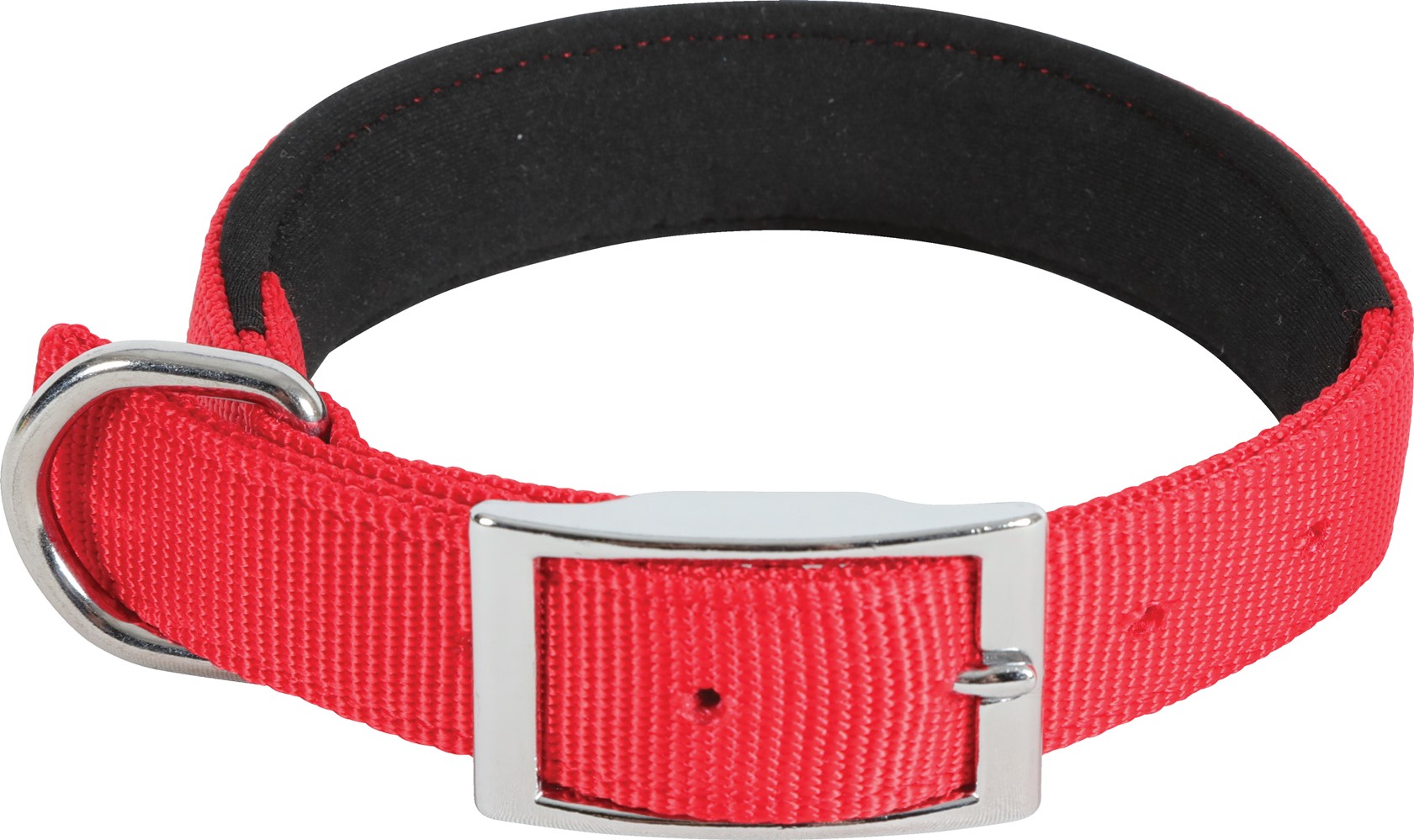 Collier nylon confort - 20mm - 24 à 30cm - Rouge