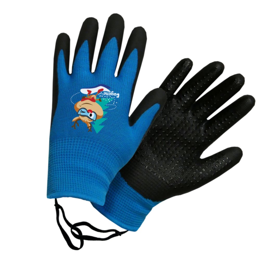 Gants enfant fins & chauds bleu Eugène le renne 6-8 ans