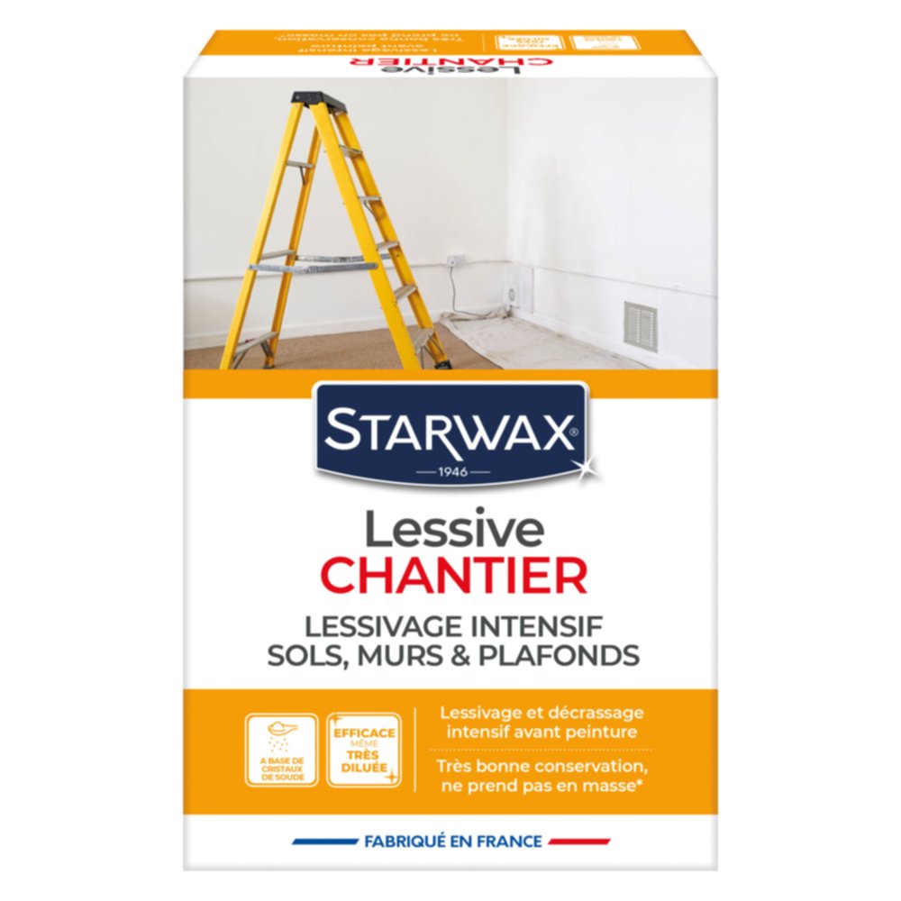 Lessive chantier sols, murs et plafonds 1,4kg - STARWAX