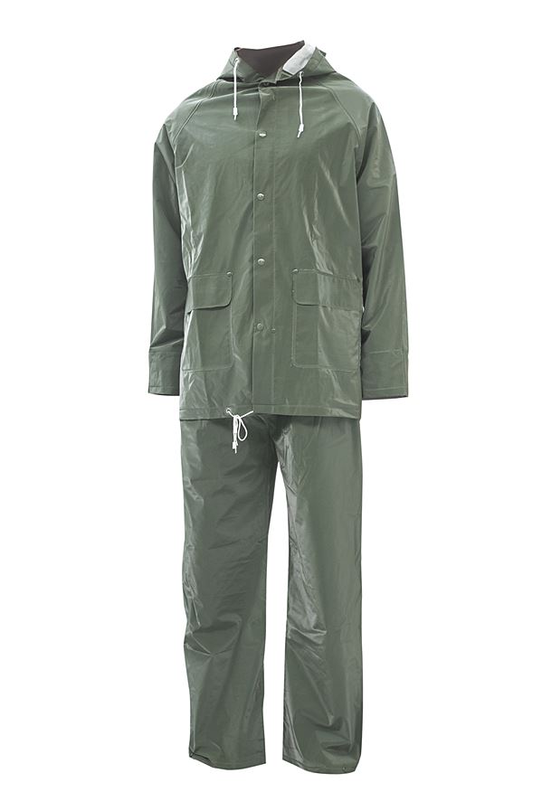 Tenue de pluie M vert PVC - BLACKFOX