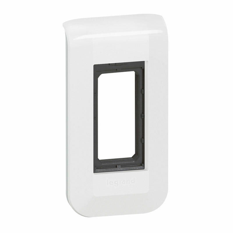 Plaque avec Support Mosaic 1 Module Blanc