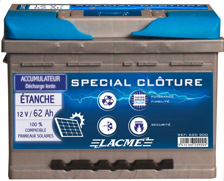 Accu 12v/62 étanche+pl epaisse