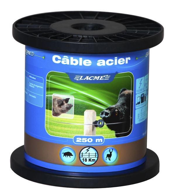 Fil clôture Cable acier 250m bobine