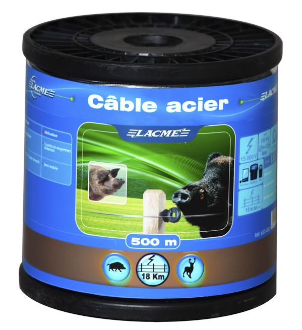 Fil clôture Cable acier 500m bobine