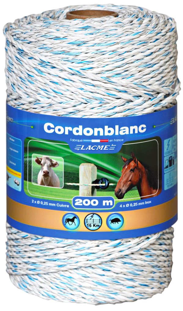 Fil clôture Cordonblanc 200m bobine