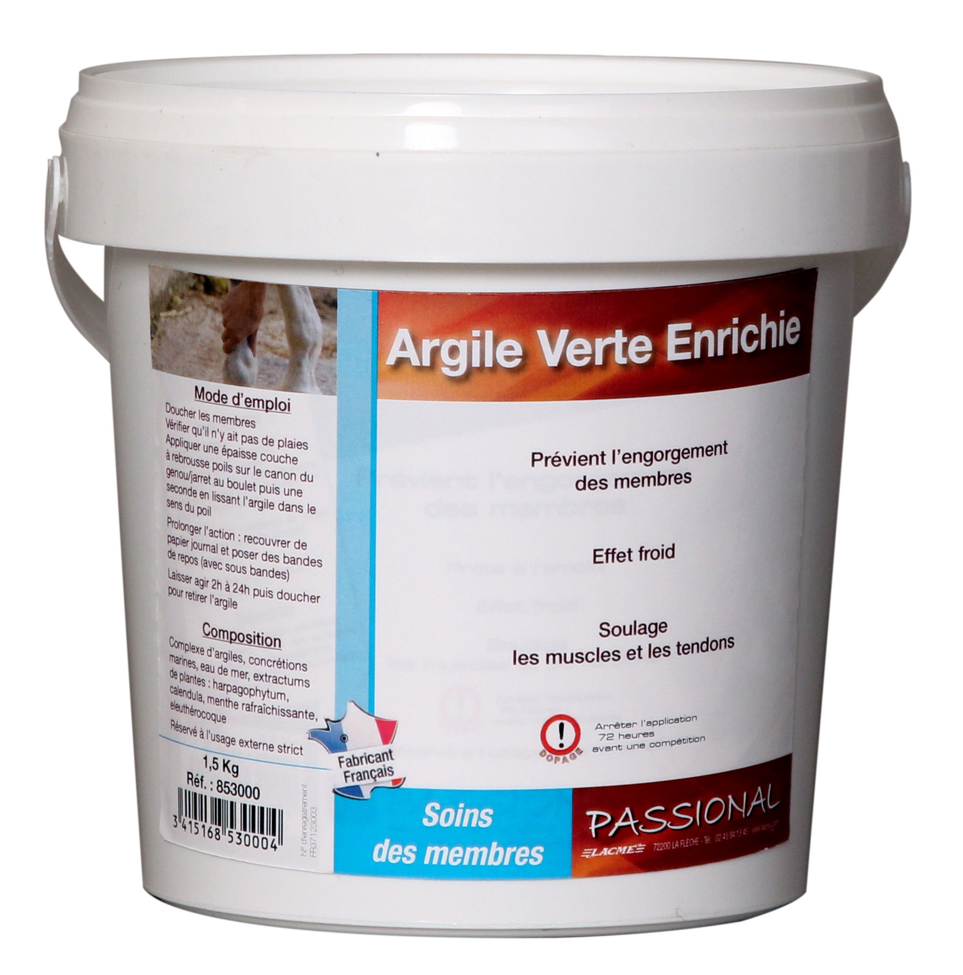 Argile verte enrichie 1.5 kg