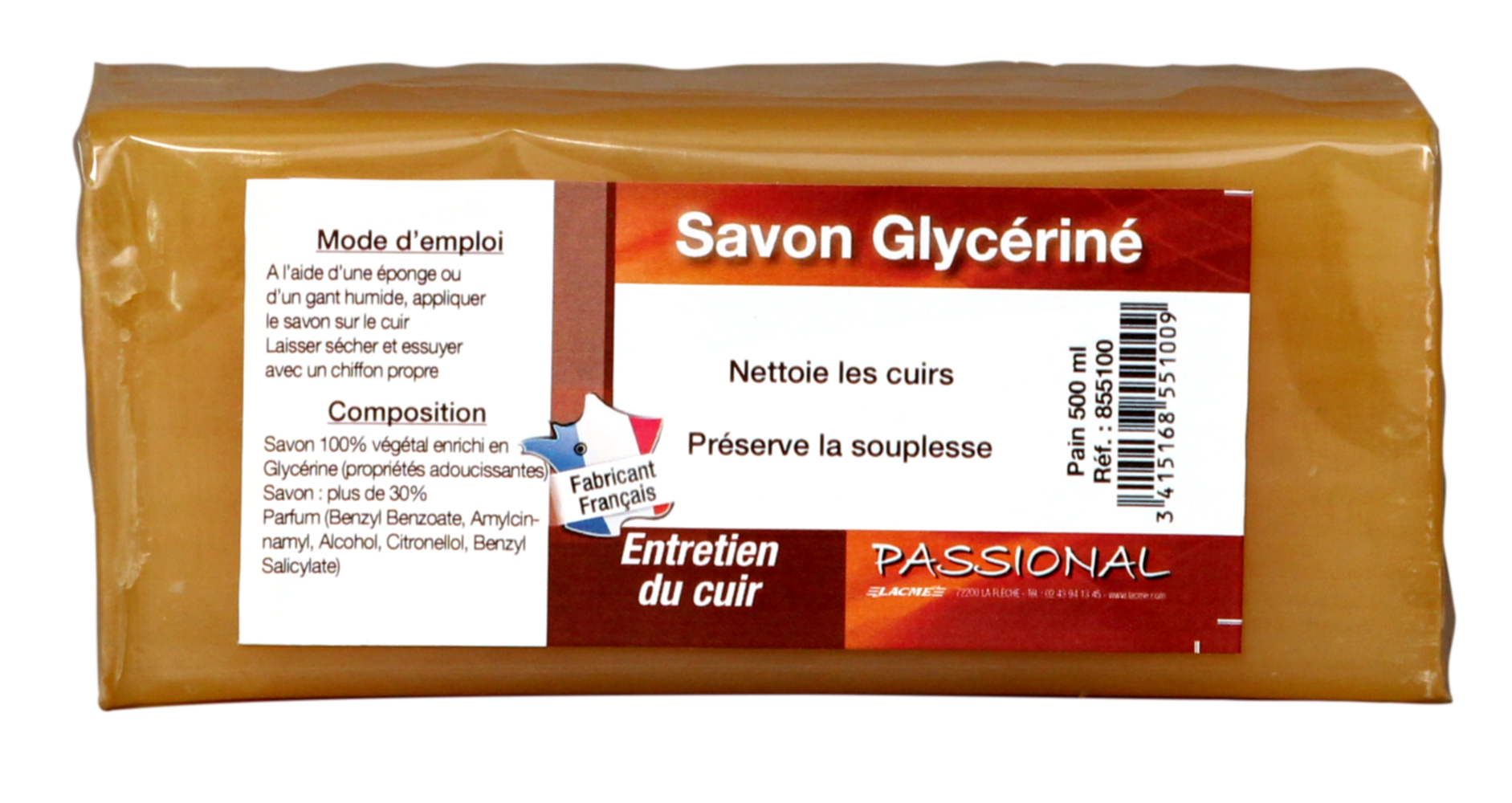 Savon Glycériné en pain en vrac 500 G